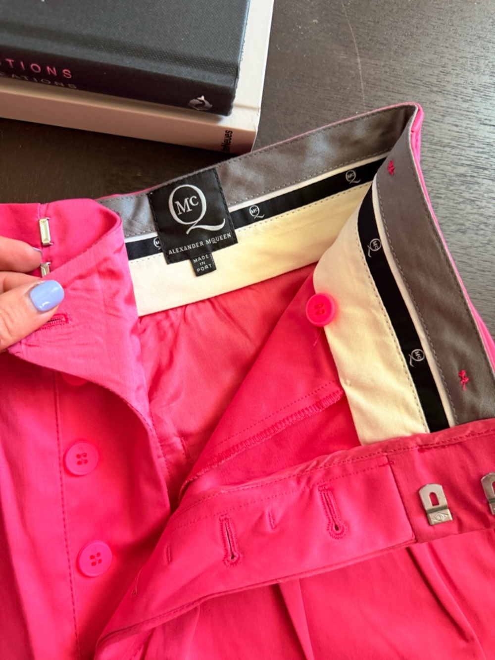 Alexander McQueen Hot Pink Lined Skirt - Picture 4 of 10